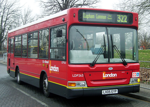 Route 322, London General, LDP263, LX05EYP, Crystal Palace