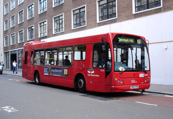 Route 42, East Thames Buses, ELS14, YR52VFN, Aldgate