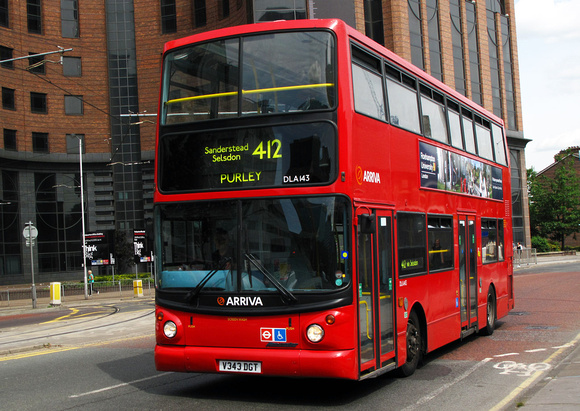 Route 412, Arriva London, DLA143, V343DGT, Croydon
