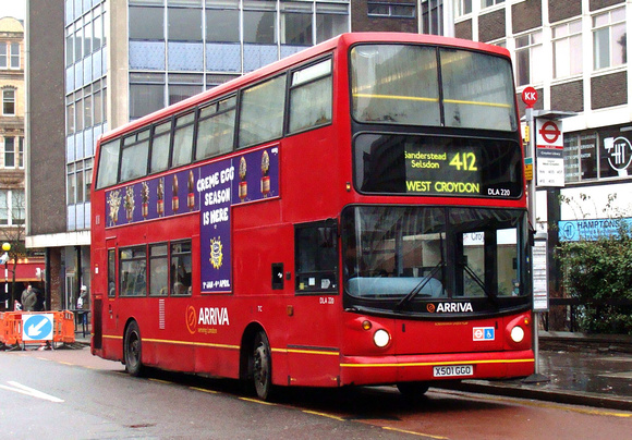 Route 412, Arriva London, DLA220, X501GGO, Croydon
