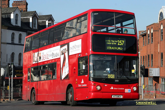 Route 257, East London ELBG 17171, V171MEV, Walthamstow