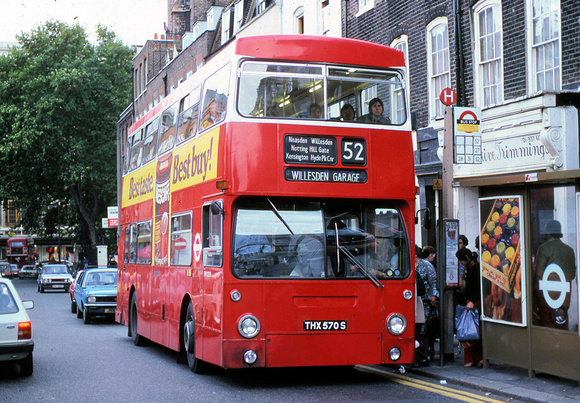Route 52, London Transport, DMS2570, THX570S, Notting Hill Gate