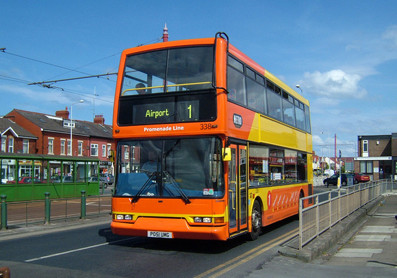 Route 1, Blackpool Transport 338, PO51UMG, Cleveleys