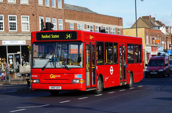 Route 347, Go Ahead London, LDP208, SN51UAX, Upminster