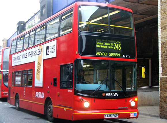 Route 243, Arriva London, DLA235, X435FGP, Waterloo