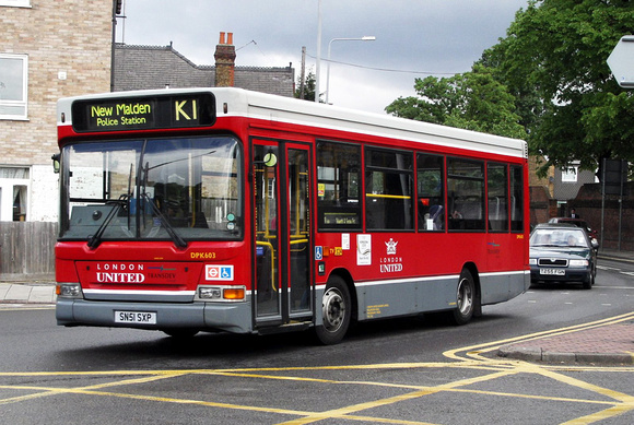 Route K1, London United, DPK603, SN51SXP, Kingston