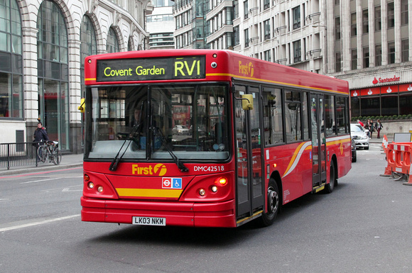 Route RV1, First London, DMC42518, LK03NKM, Monument