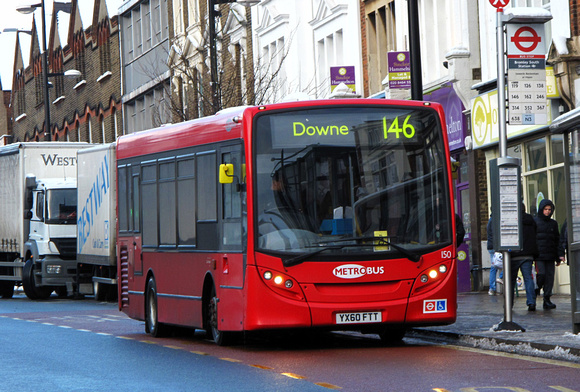 Route 146, Metrobus 150, YX60FTT, Bromley South