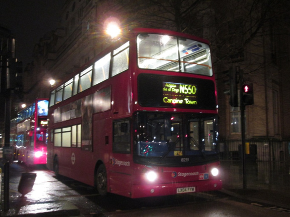 Route N550, Stagecoach London 18253, LX04FYW, Trafalgar Square