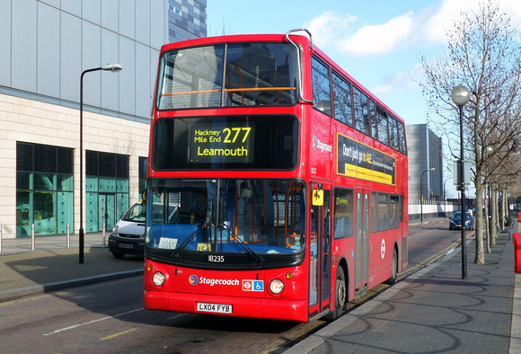 Route 277, Stagecoach London 18235, LX04FYB, Leamouth