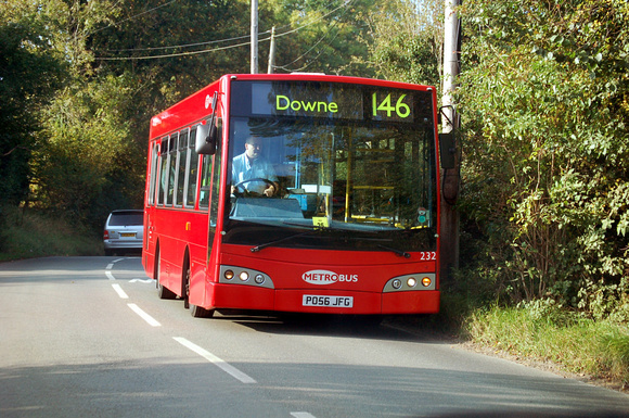 Route 146, Metrobus 232, PO56JFG, Downe
