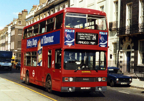Route 24, London Transport, T552, NUW552Y, Bedford Square