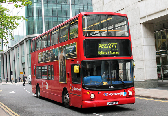 Route 277, Stagecoach London 18222, LX04FXK, Canary Wharf