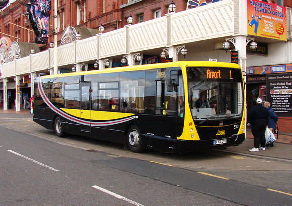 Route 1, Blackpool Transport 530, BF60UVO, Blackpool