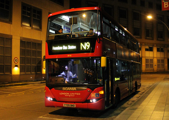 Route N9, London United RATP, SP48, YT09BND, Hammersmith