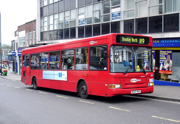 Route 119, Metrobus 337, W337VGX, Bromley