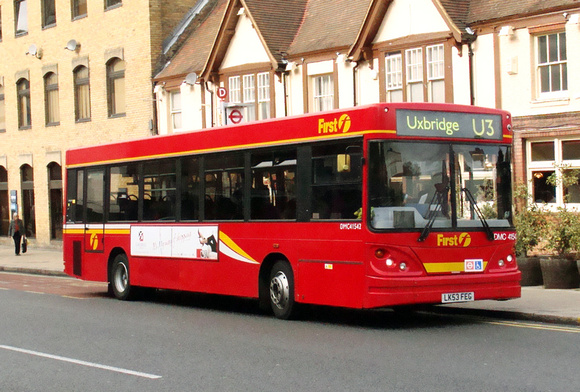Route U3, First London, DMC41542, LK53FEG, Uxbridge