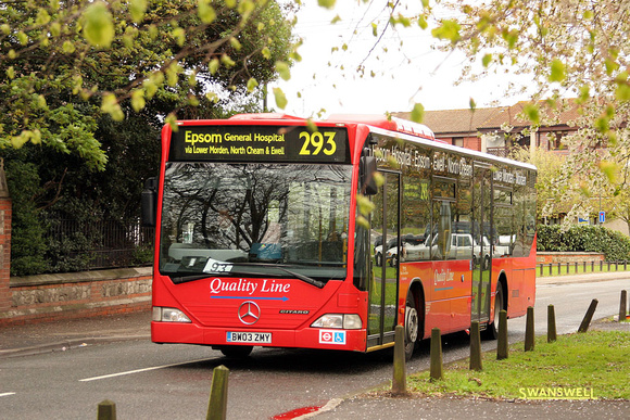 Route 293, Quality Line, MCL7, BW03ZMY, Lower Morden Lane