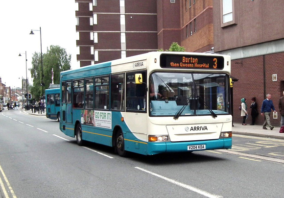 Route 3, Arriva Midlands 2284, V204KDA, Burton upon Trent
