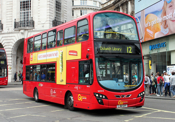 Route 12, Go Ahead London, WHV3, LJ61GVY, Piccadilly Circus