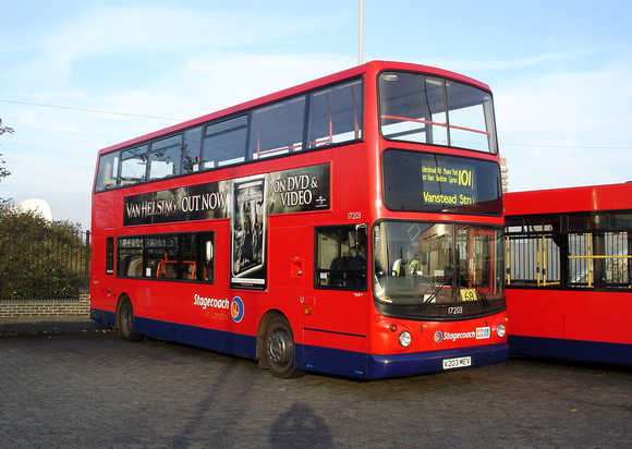 Route 101, Stagecoach London 17203, V203MEV, North Woolwich