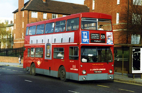 Route 59, South London Buses, DMS2493, THX493S, Streatham
