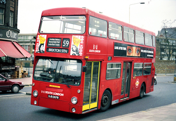 Route 59, South London Buses, DMS2267, OJD267R