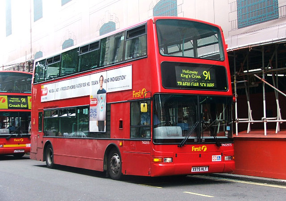Route 91, First London, TN32975, X975HLT, Trafalgar Square