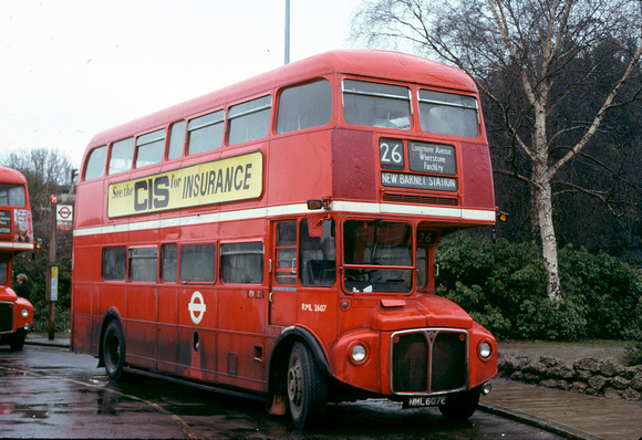 Route 26, London Transport, RML2607, NML607E, Golders Green