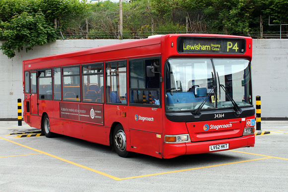 Route P4, Stagecoach London 34364, LV52HKT, Lewisham