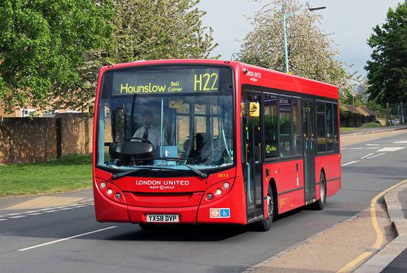 Route H22, London United RATP, DE13, YX58DVP, Hounslow
