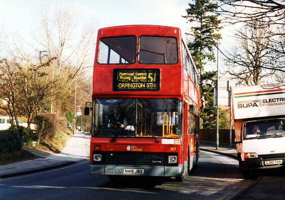 Route 51, London Central, NV18, N418JBV, Orpington