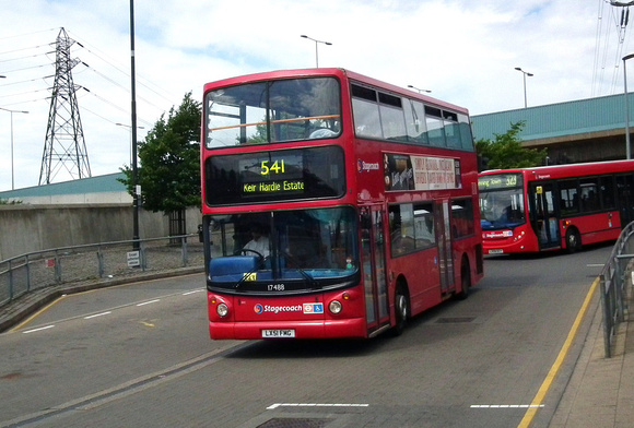Route 541, Stagecoach London 17488, LX51FMG, Canning Town