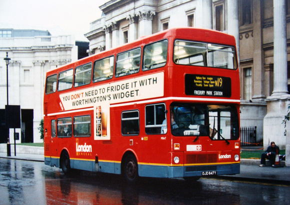 Route N19, London General, M847, OJD847Y, Trafalgar Square