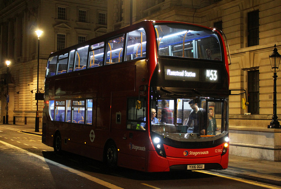 Route N53, Stagecoach London 12380, YX16OGU, Westminster