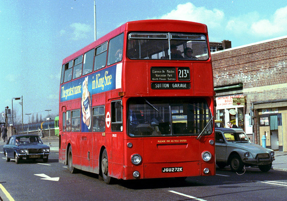 Route 213A, London Transport, DMS1272, JGU272K