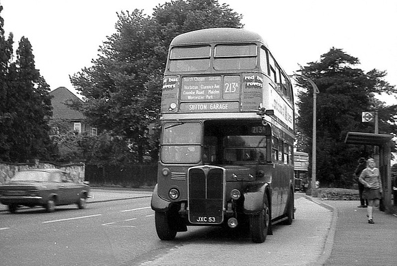 Route 213A, London Transport, RT690, JXC53, Cheam Road