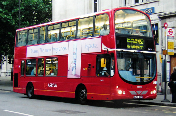 Route N159, Arriva London, DW30, LJ53NHV, Trafalgar Square