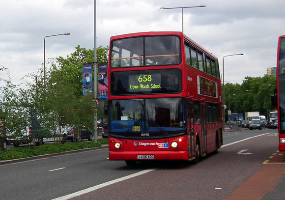 Route 658, Stagecoach London 18490, LX06AGO, Woolwich