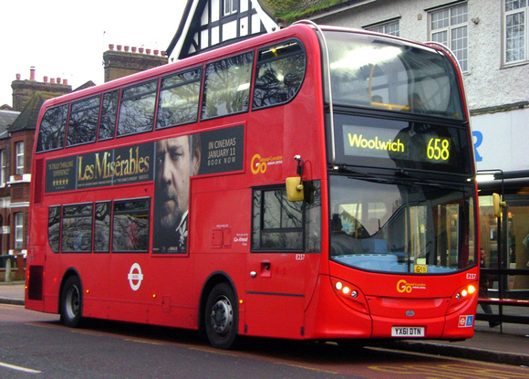Route 658, Go Ahead London, E237, YX61DTN, Plumstead Common