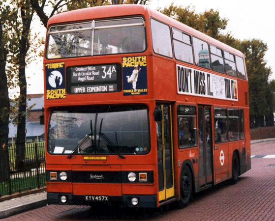 Route 34A, London Transport, T457, KYV457X
