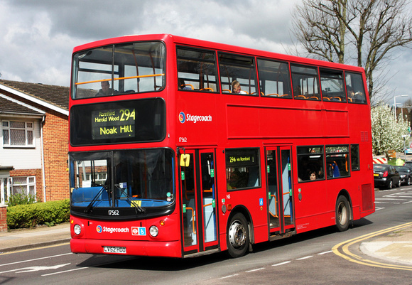Route 294, Stagecoach London 17562, LV52HDO, Collier Row