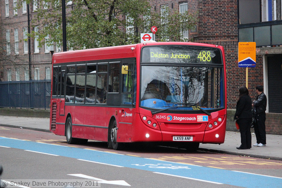 Route 488, Stagecoach London 36345, LX59ANF, Bow