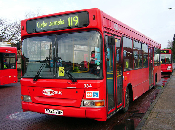 Route 119, Metrobus 334, W334VGX, Bromley