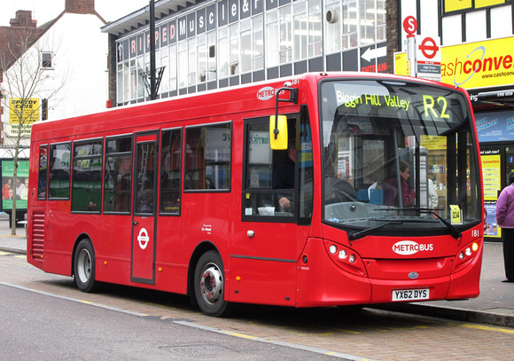 Route R2, Metrobus 181, YX62DYS, Orpington