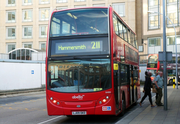 Route 211, Abellio London 9480, LJ09OKO, Hammersmith
