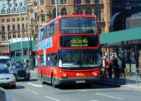 Route 45, London Central, AVL17, V117LGC, King's Cross