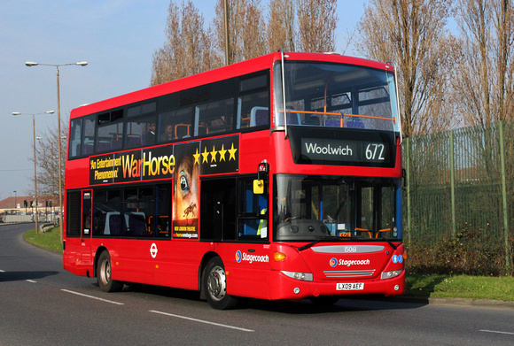 Route 672, Stagecoach London 15061, LX09AEF, Thamesmead