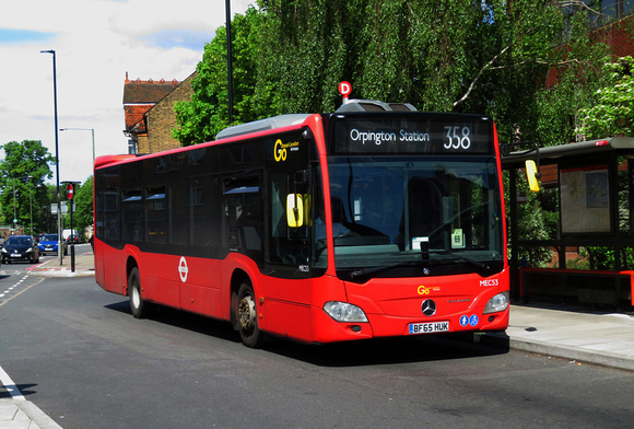 Route 358, Go Ahead London, MEC53, BF65HUK, Bromley North