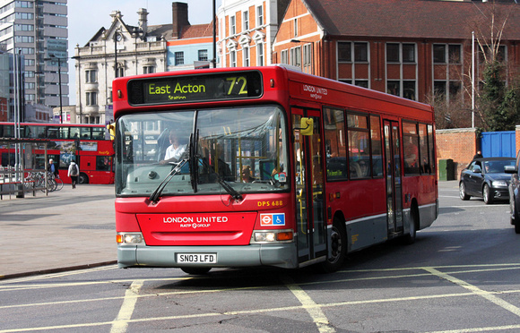 Route 72, London United RATP, DPS668, SN03LFD, Hammersmith